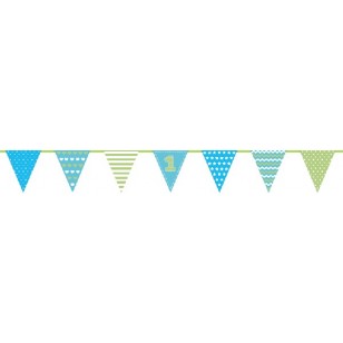 Sweet Party 1st Birthday Baby Boy Flag Bunting