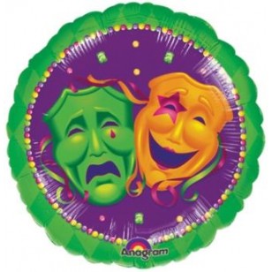 Mardi Gras Comedy & Tragedy Drama Masks Balloon