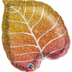 Fall Glitter Ombre Leaf Supershape Balloon Fall Glitter Ombre Leaf Supershape Balloon