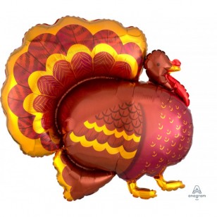 Thanksgiving Fancy Turkey Supershape Balloon