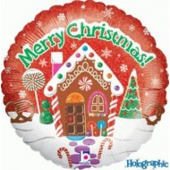 Merry Christmas Gingerbread House Balloon