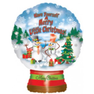 Merry Little Christmas Snowglobe Large 30" Balloon