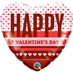 Happy Valentine's Day Hearts Balloon