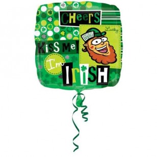 Kiss Me I'm Irish St Patrick's Day Balloon