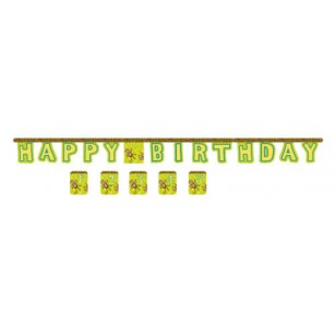Monkey Happy Birthday Safari Jungle Jointed Age Banner