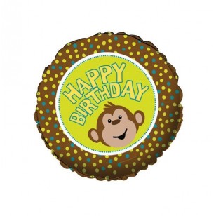 Monkey Jungle Happy Birthday Balloon