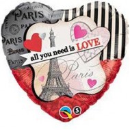Paris All You Need Is Love Balloon