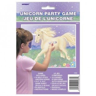 Pin The Horn On The Fantasy Unicorn Party Game