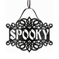 Spooky Halloween Glitter Sign