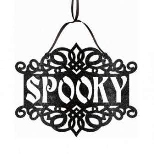 Spooky Halloween Glitter Sign
